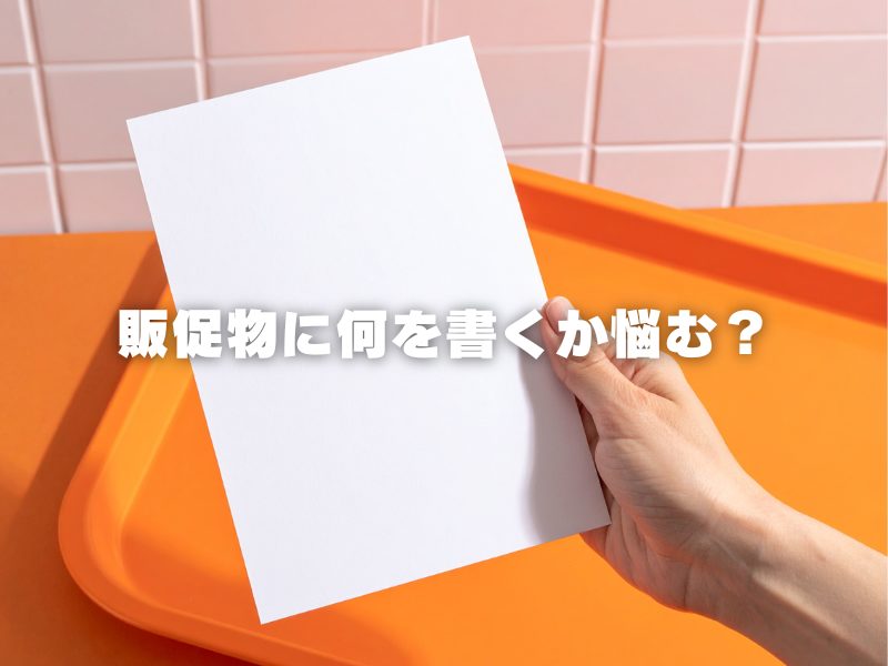 チラシやホームページに何を書くか悩む